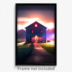 Pixel Art Poster - Important Safehouse (8 Bit Psychedelic Video Game Print)