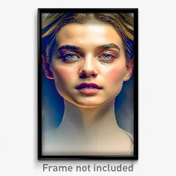 Pixel Art Poster - Impressive Visage (8 Bit Psychedelic Trippy Video Game Print)