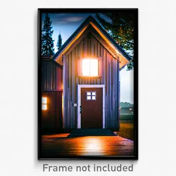 Pixel Art Poster - Beautiful Outbuilding (8 Bit Psychedelic Video Game Print)