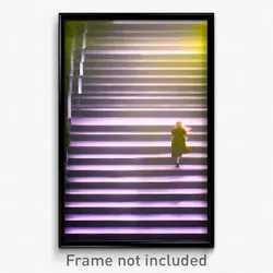 Pixel Art Poster - Buoyant Steps (8 Bit Psychedelic Trippy Video Game Print)