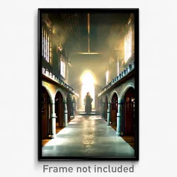 Pixel Art Poster - Different Nunnery (8 Bit Psychedelic Trippy Video Game Print)
