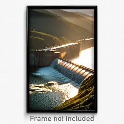 Pixel Art Poster - Tidy Dam (8 Bit Psychedelic Trippy Weird Video Game Print)