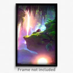 Pixel Art Poster - Monstrous Rainforest (8 Bit Psychedelic Video Game Print)