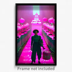 Pixel Art Poster - Pink Canton (8 Bit Psychedelic Trippy Weird Video Game Print)