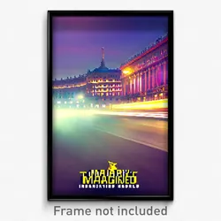 Pixel Art Poster - Imaginary Madrid (8 Bit Psychedelic Trippy Video Game Print)