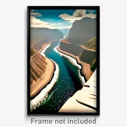 Pixel Art Poster - Incredible Inlet (8 Bit Psychedelic Trippy Video Game Print)
