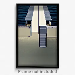Pixel Art Poster - Silver Dock (8 Bit Psychedelic Trippy Weird Video Game Print)