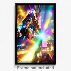 Pixel Art Poster - Dazzling Ghetto (8 Bit Psychedelic Trippy Video Game Print)