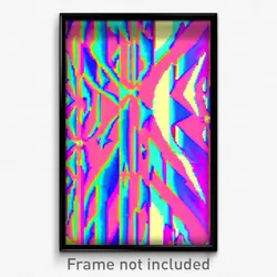 Pixel Art Poster - Kaleidoscopic Promontory (8 Bit Psychedelic Video Game Print)