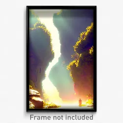 Pixel Art Poster - Natural Abyss (8 Bit Psychedelic Trippy Video Game Print)