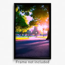 Pixel Art Poster - Homely Park (8 Bit Psychedelic Trippy Weird Video Game Print)