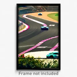 Pixel Art Poster - Tiny Racetrack (8 Bit Psychedelic Trippy Video Game Print)