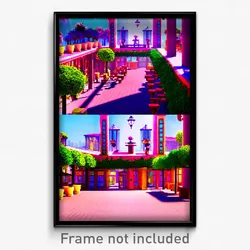 Pixel Art Poster - Cute Commons (8 Bit Psychedelic Trippy Video Game Print)