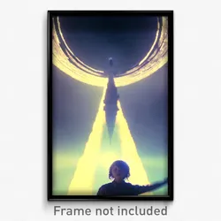 Pixel Art Poster - Harmonious Abyss (8 Bit Psychedelic Trippy Video Game Print)