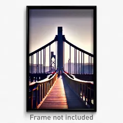 Pixel Art Poster - Impeccable Bridge (8 Bit Psychedelic Trippy Video Game Print)