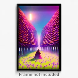 Pixel Art Poster - Infinite Apiary (8 Bit Psychedelic Trippy Video Game Print)