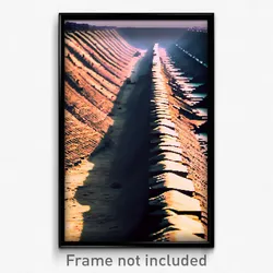 Pixel Art Poster - Conventional Trenches (8 Bit Psychedelic Video Game Print)