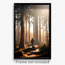Pixel Art Poster - Brown Wilderness (8 Bit Psychedelic Trippy Video Game Print)