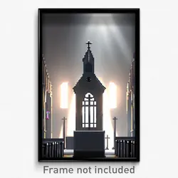 Pixel Art Poster - Black Chapel (8 Bit Psychedelic Trippy Video Game Print)