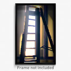 Pixel Art Poster - Dark Ladder (8 Bit Psychedelic Trippy Weird Video Game Print)