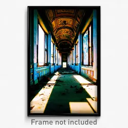 Pixel Art Poster - Abandoned Budapest (8 Bit Psychedelic Video Game Print)