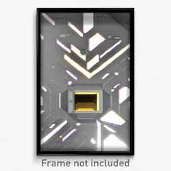 Pixel Art Poster - Square Chamber (8 Bit Psychedelic Trippy Video Game Print)