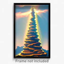 Pixel Art Poster - Swirly Ziggurat (8 Bit Psychedelic Trippy Video Game Print)