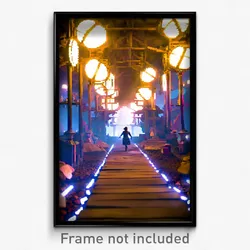 Pixel Art Poster - Enchanting Mine (8 Bit Psychedelic Trippy Video Game Print)