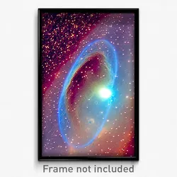 Pixel Art Poster - Oval Nebula (8 Bit Psychedelic Trippy Weird Video Game Print)
