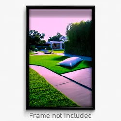 Pixel Art Poster - Interesting Lawn (8 Bit Psychedelic Trippy Video Game Print)