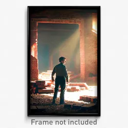 Pixel Art Poster - Lost Brickyard (8 Bit Psychedelic Trippy Video Game Print)