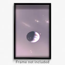 Pixel Art Poster - White Jupiter (8 Bit Psychedelic Trippy Video Game Print)