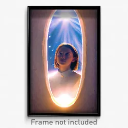 Pixel Art Poster - Heavenly Peephole (8 Bit Psychedelic Trippy Video Game Print)