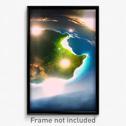 Pixel Art Poster - Wonderful Earth (8 Bit Psychedelic Trippy Video Game Print)