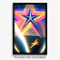 Pixel Art Poster - Pleasant Star (8 Bit Psychedelic Trippy Video Game Print)