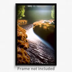 Pixel Art Poster - Brown Stream (8 Bit Psychedelic Trippy Video Game Print)