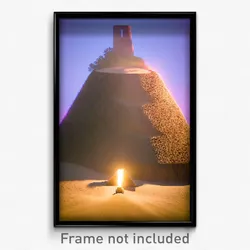 Pixel Art Poster - Original Mound (8 Bit Psychedelic Trippy Video Game Print)