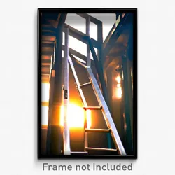 Pixel Art Poster - Prestigious Ladder (8 Bit Psychedelic Video Game Print)
