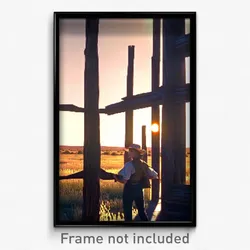 Pixel Art Poster - Pleasant Outback (8 Bit Psychedelic Trippy Video Game Print)