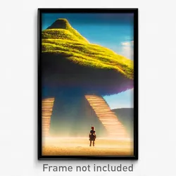 Pixel Art Poster - Pretty Plateau (8 Bit Psychedelic Trippy Video Game Print)