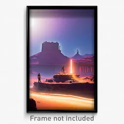 Pixel Art Poster - Insane Mesa (8 Bit Psychedelic Trippy Weird Video Game Print)