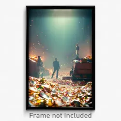 Pixel Art Poster - Perfect Waste (8 Bit Psychedelic Trippy Video Game Print)