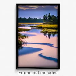 Pixel Art Poster - Impeccable Marsh (8 Bit Psychedelic Trippy Video Game Print)