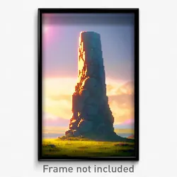 Pixel Art Poster - Little Megalith (8 Bit Psychedelic Trippy Video Game Print)