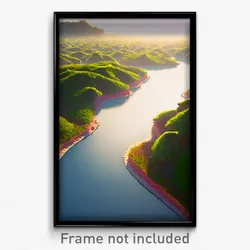 Pixel Art Poster - Unrealistic Land (8 Bit Psychedelic Trippy Video Game Print)