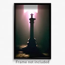 Pixel Art Poster - Dark Treasury (8 Bit Psychedelic Trippy Video Game Print)
