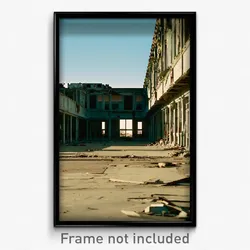 Pixel Art Poster - Calm Derelict (8 Bit Psychedelic Trippy Video Game Print)