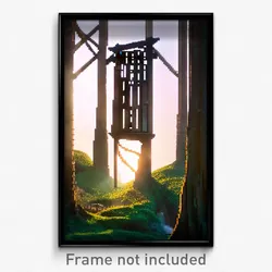 Pixel Art Poster - Meek Dell (8 Bit Psychedelic Trippy Weird Video Game Print)