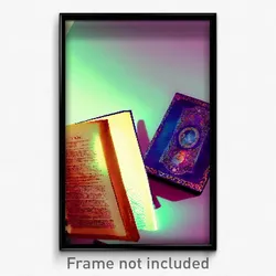 Pixel Art Poster - Stained Book (8 Bit Psychedelic Trippy Video Game Print)