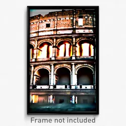 Pixel Art Poster - Impeccable Colosseum (8 Bit Psychedelic Video Game Print)